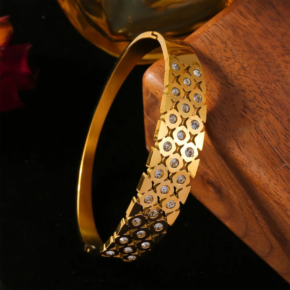 Astrid Star-Cut Crystal Bangles