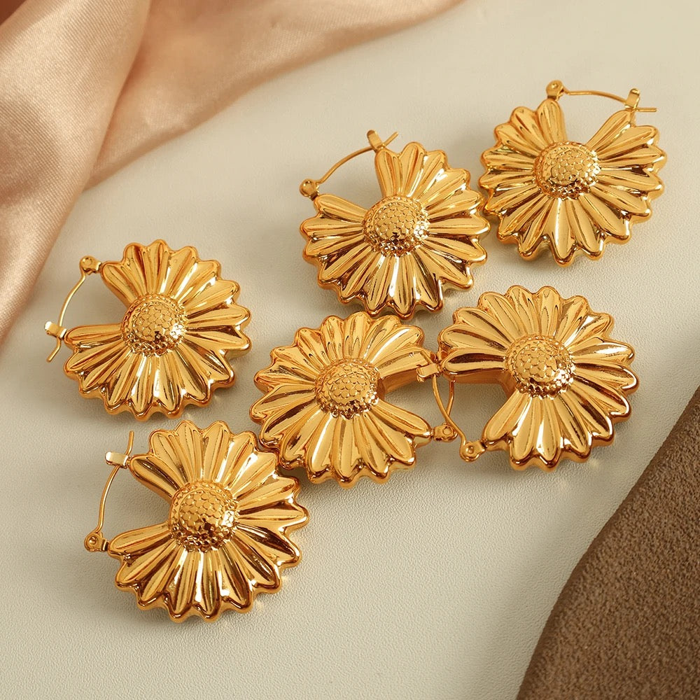 Soleil Bloom Sunflower Hoops