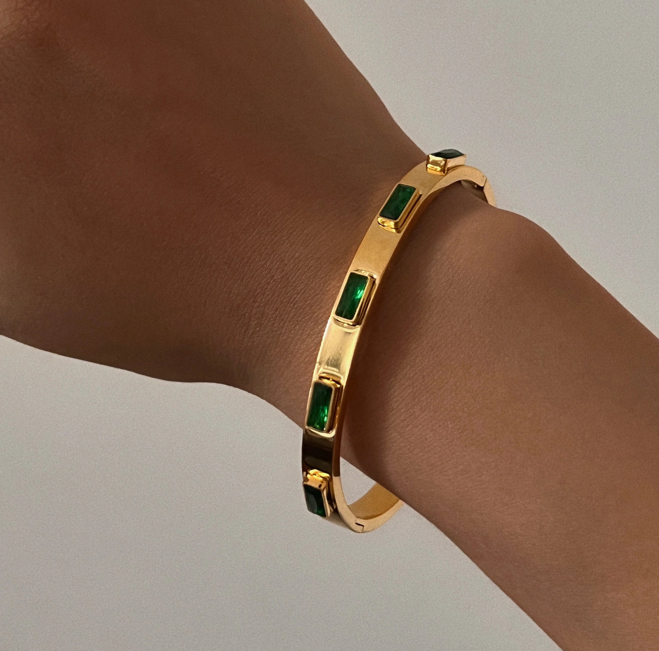 Elegant Gemstone Bangles - Waterproof and Timeless