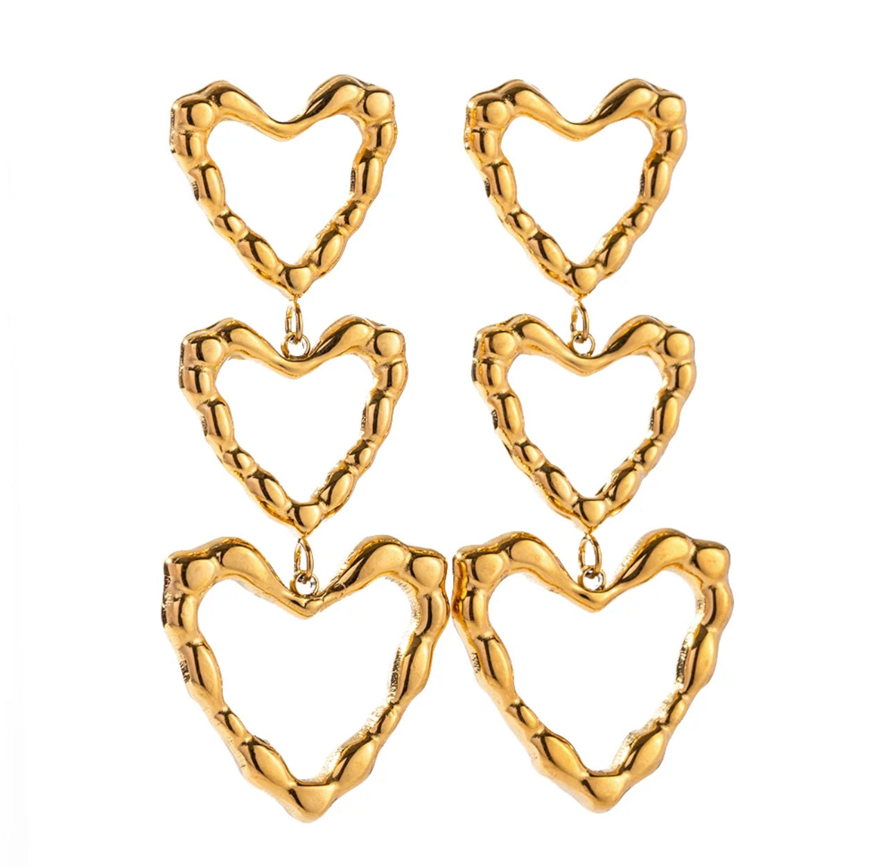 Golden Love Chain Drop Earrings