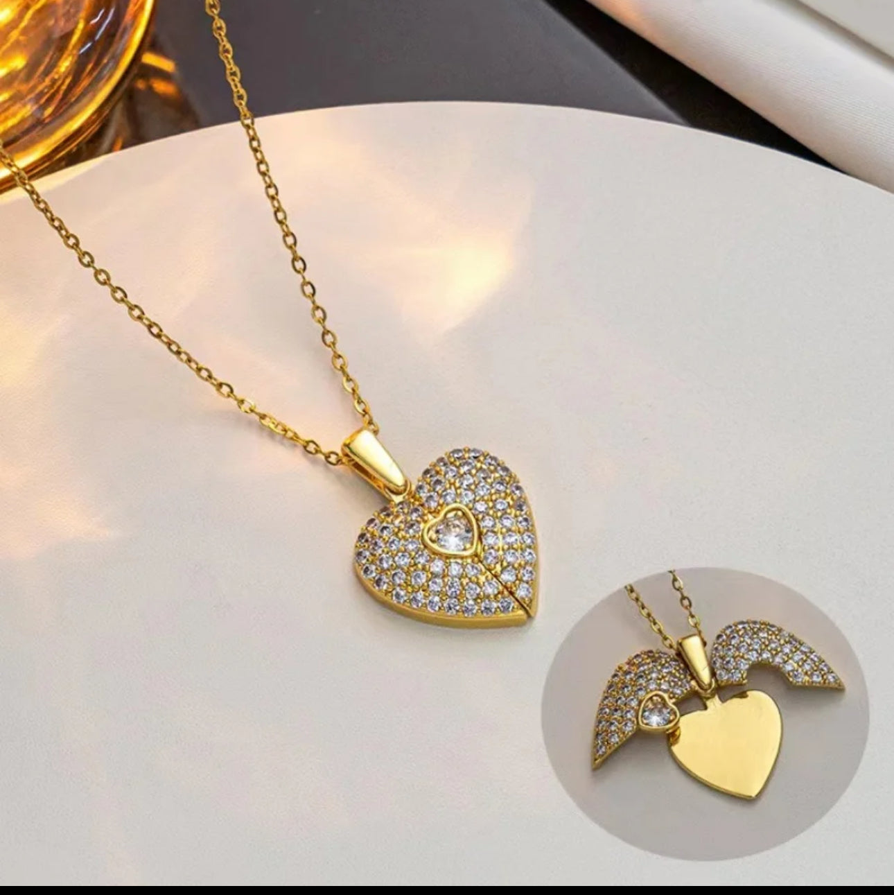 Golden Embrace Heart & Wings Collection