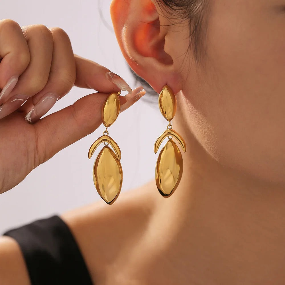 Asha Leaf Drop Earrings