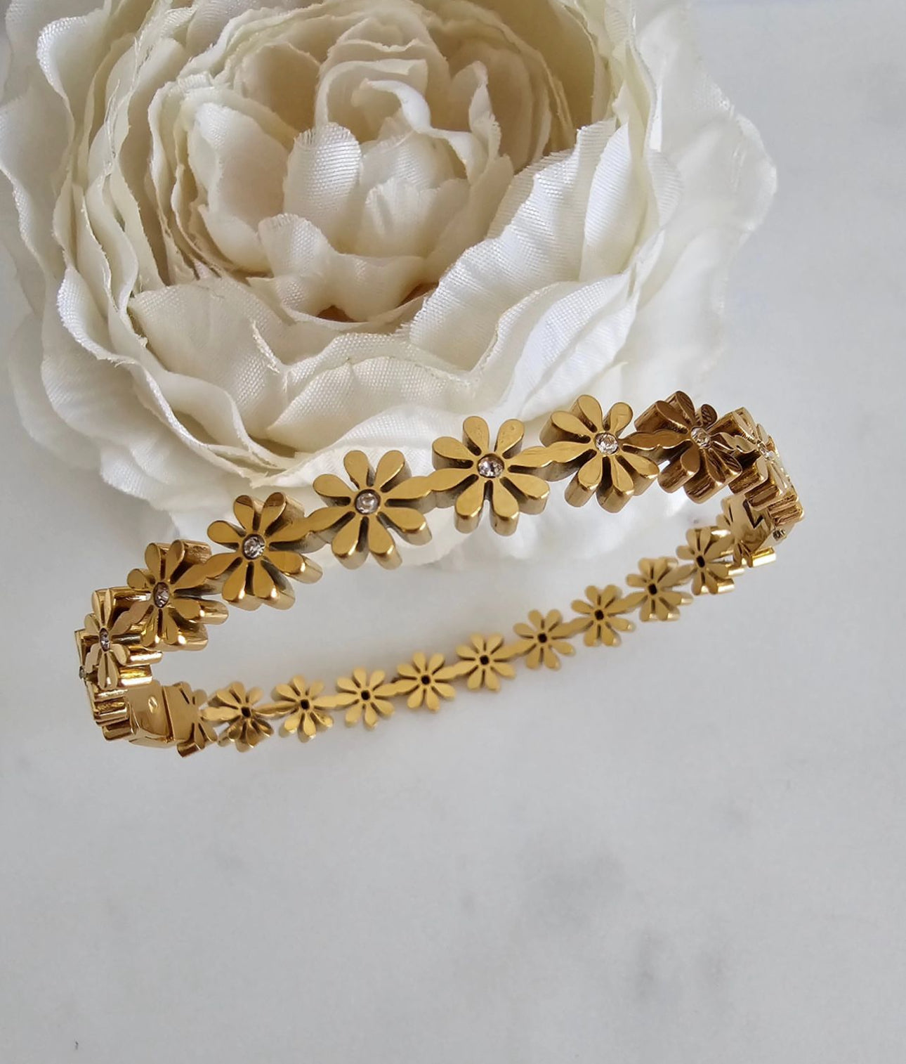 Blossom CZ Floral Bracelet