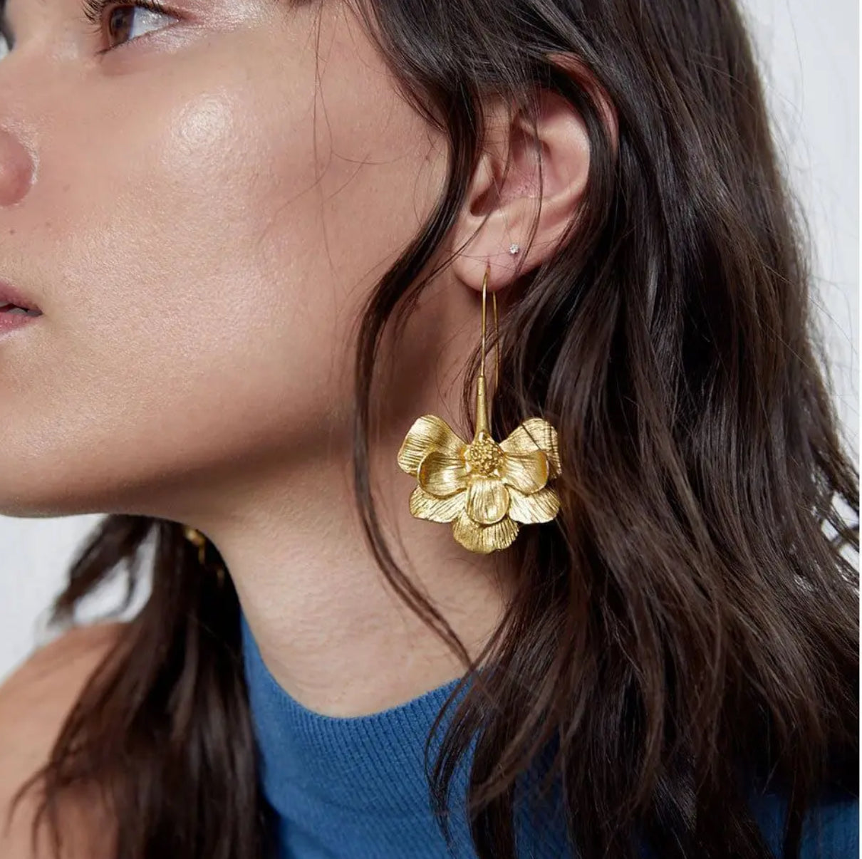 Golden Orchid Elegance Earrings - Embrace Nature’s Luxe